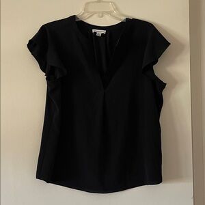 Calvin Klein Black Ruffle Sleeve Blouse